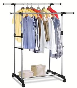 Stojan na šaty NoBi NB-TH136030, kov / plast, chrom / černá