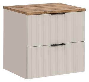 Comad Koupelnová skříňka pod deskové umyvadlo Adel Cashmere 60 kašmír/dub wotan