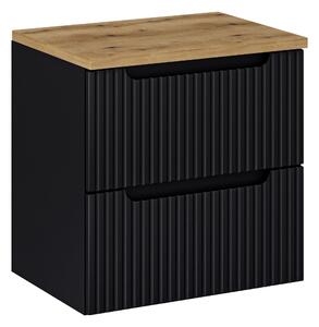 Comad Koupelnová skříňka pod deskové umyvadlo Nova Black 60 černá/dub coast evoke