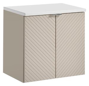 Comad Koupelnová skříňka pod deskové umyvadlo Viva Cashmere 60 kašmír/bílá