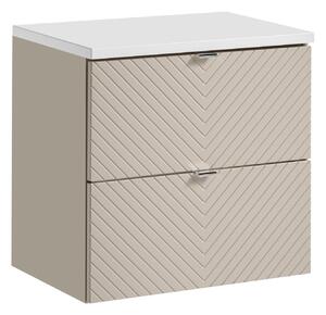 Comad Koupelnová skříňka pod deskové umyvadlo Viva Cashmere 60 kašmír/bílá