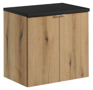 Comad Koupelnová skříňka pod deskové umyvadlo Nova Oak 60 dub coast evoke/černá