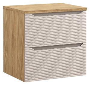 Comad Koupelnová skříňka pod deskové umyvadlo Ocean Beige 60 béžová/dub olejovaný