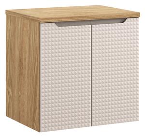 Comad Koupelnová skříňka pod deskové umyvadlo Luxor Beige 60 béžová/dub olejovaný