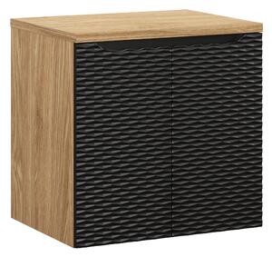 Comad Koupelnová skříňka pod deskové umyvadlo Ocean Black 60 černá/dub olejovaný