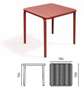Prosperplast Zahradní jídelní stůl BRENES 79,5x79,5x75,5 cm zelený