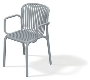 Prosperplast Zahradní židle s područkami BRENES 57,5x53x82,5 cm šedá