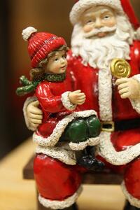 Červená vánoční figurka Santa 16 cm
