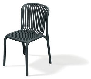 Prosperplast Zahradní židle BRENES 52x53x82,5 cm uhelně šedá