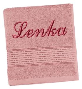 Bellatex Froté ručník proužek s výšivkou jména 50x100 cm Burgundy