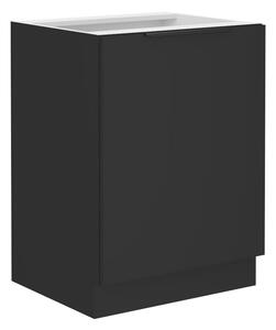 Dolní kuchyňská skříňka Sobera 60 D 1F BB (černá). 1096982