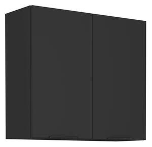 Horní kuchyňská skříňka Sobera 80 G 72 2F (černá). 1096994