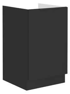 Dolní dřezová kuchyňská skříňka Sobera 50 ZL 1F BB (černá). 1096985