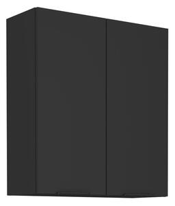 Horní kuchyňská skříňka Sobera 80 G 90 2F (černá). 1096995
