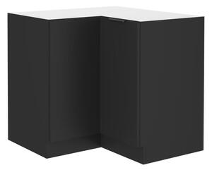 Dolní rohová kuchyňská skříňka Sobera 90x90 DN 2F BB (černá). 1096992