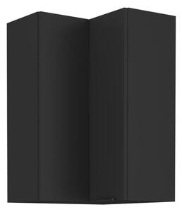 Horní rohová kuchyňská skříňka Sobera 60x60 GN 90 2F (černá). 1097003
