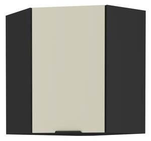Horní rohová kuchyňská skříňka Arikona 60x60 GN 72 1F (kašmír + černá). 1097049