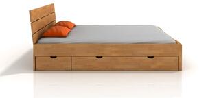 Buková postel s úložným prostorem - Arhus Drawers , Buk přírodní, 200x200 cm
