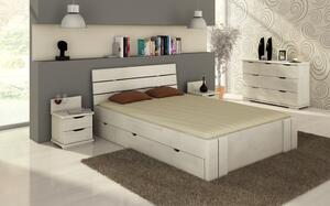 Buková postel s úložným prostorem - Arhus Drawers , Buk přírodní, 160x200 cm