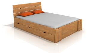 Buková postel s úložným prostorem - Arhus Drawers , Buk přírodní, 120x200 cm