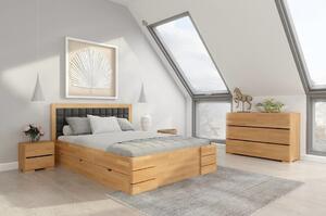 Buková postel s úložným prostorem - Gotland Drawers, , Buk přírodní, 120x200 cm