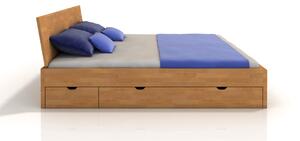 Buková postel s úložným prostorem - Hessler Drawers , Buk přírodní, 120x200 cm