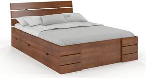 Buková postel s úložným prostorem - Sandemo Drawers , Buk přírodní, 160x200 cm