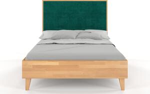 Buková postel s čalouněným čelem - Frida, , Buk přírodní, 160x200 cm