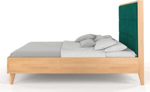 Buková postel s čalouněným čelem - Frida, , Buk přírodní, 160x200 cm