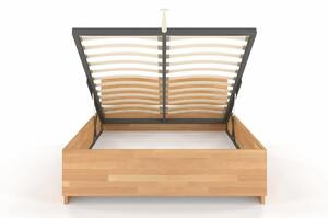 Prodloužená postel s úložným prostorem Bergman - buk , Buk přírodní, 180x220 cm