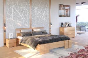 Buková postel Vestre - zvýšená , 200x200 cm