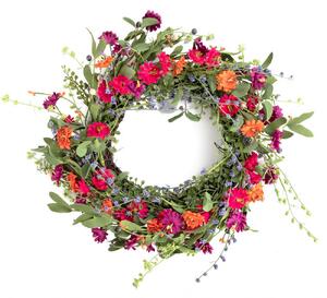 Jarní věnec | MEADOW | s barevnými květy | 45 cm | 877020