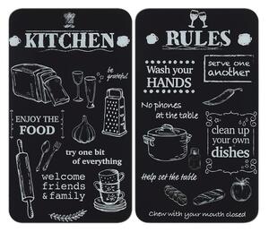 Kryty na sporák z tvrzeného skla v sadě 2 ks 52x30 cm Kitchen Rules – Maximex