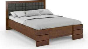 Zvýšená postel s čalouněným čelem - Gotland - borovice, , Borovice přírodní, 120x200 cm