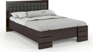 Zvýšená postel s čalouněným čelem - Gotland - borovice, , Borovice přírodní, 120x200 cm