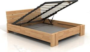 Buková postel s úložným prostorem - Arhus , Buk přírodní, 180x200 cm