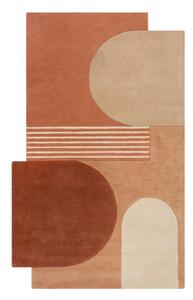 Ručně tkaný vlněný koberec v terakotové barvě 150x240 cm Lozenge Terracotta – Flair Rugs