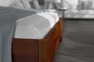 Zvýšená postel s čalouněným čelem - Modena - borovice, , 120x200 cm