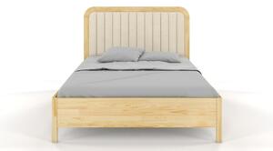 Zvýšená postel s čalouněným čelem - Modena - borovice, , Borovice přírodní, 160x200 cm