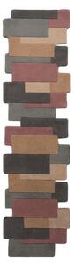 Vlněný běhoun Flair Rugs Collage Earthy, 60 x 230 cm