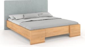Buková postel s čalouněným čelem - Hessel - zvýšená, , 160x200 cm