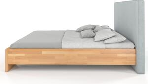 Buková postel s čalouněným čelem - Hessel - zvýšená, , 160x200 cm
