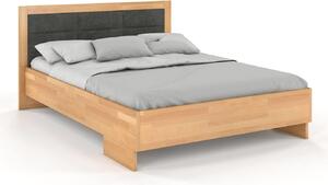 Buková postel s čalouněným čelem - Kalmar - zvýšená, , Buk přírodní, 180x200 cm