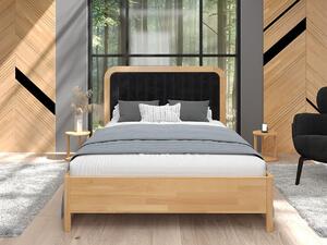 Buková postel s čalouněným čelem - Modena - zvýšená, , Buk přírodní, 180x200 cm