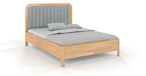 Buková postel s čalouněným čelem - Modena - zvýšená, , 120x200 cm