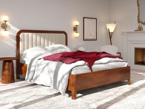 Buková postel s čalouněným čelem - Modena - zvýšená, , Buk přírodní, 120x200 cm