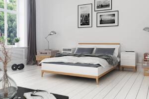 Dřevěná postel s úložným prostorem - Livia - zvýšená , Buk přírodní, 180x200 cm