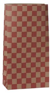 Papírový sáček Checker Powder/Red 30,5 cm – set 5 kusů