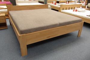 Buková postel Tina 2 - zvýšená , Buk přírodní, 160x200 cm