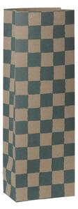 Papírový sáček Checker Petrol 26,5 cm – set 5 kusů